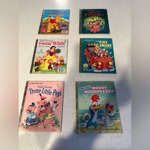 Vintage A Little Golden Book. Disney, Christmas, Snow White, Woody Woodpeckerker
